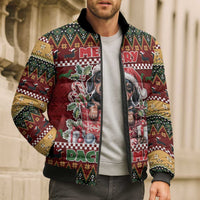 Dachshund Christmas Bomber Puffer Jacket Merry Dachmas - Wonder Print Shop