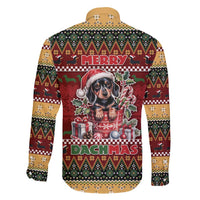 Dachshund Christmas Family Matching Long Sleeve Bodycon Dress and Hawaiian Shirt Merry Dachmas - Wonder Print Shop