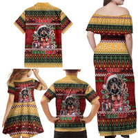 Dachshund Christmas Family Matching Off Shoulder Maxi Dress and Hawaiian Shirt Merry Dachmas - Wonder Print Shop