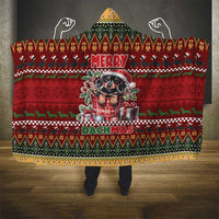Dachshund Christmas Hooded Blanket Merry Dachmas - Wonder Print Shop