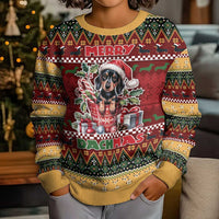 Dachshund Christmas Kid Ugly Christmas Sweater Merry Dachmas - Wonder Print Shop