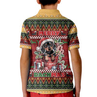 Dachshund Christmas Kid Polo Shirt Merry Dachmas - Wonder Print Shop