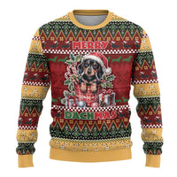 Dachshund Christmas Ugly Christmas Sweater Merry Dachmas - Wonder Print Shop