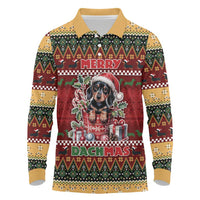 Dachshund Christmas Long Sleeve Polo Shirt Merry Dachmas - Wonder Print Shop