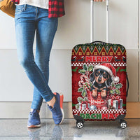 Dachshund Christmas Luggage Cover Merry Dachmas - Wonder Print Shop
