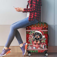 Dachshund Christmas Luggage Cover Merry Dachmas - Wonder Print Shop