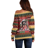 Dachshund Christmas Off Shoulder Sweater Merry Dachmas - Wonder Print Shop