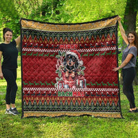 Dachshund Christmas Quilt Merry Dachmas - Wonder Print Shop