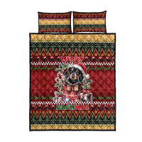 Dachshund Christmas Quilt Bed Set Merry Dachmas - Wonder Print Shop