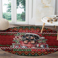 Dachshund Christmas Round Carpet Merry Dachmas - Wonder Print Shop