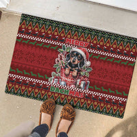 Dachshund Christmas Rubber Doormat Merry Dachmas - Wonder Print Shop