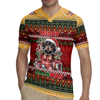 Dachshund Christmas Rugby Jersey Merry Dachmas - Wonder Print Shop