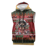 Dachshund Christmas Sleeveless Zip Hoodie Merry Dachmas - Wonder Print Shop