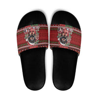 Dachshund Christmas Slide Sandals Merry Dachmas - Wonder Print Shop