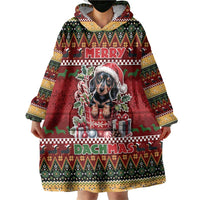 Dachshund Christmas Wearable Blanket Hoodie Merry Dachmas - Wonder Print Shop