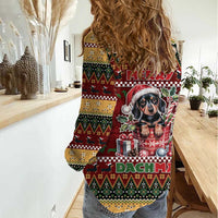 Dachshund Christmas Women Casual Shirt Merry Dachmas - Wonder Print Shop