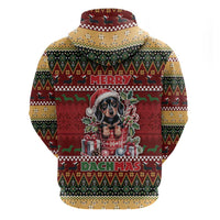 Dachshund Christmas Zip Hoodie Merry Dachmas - Wonder Print Shop