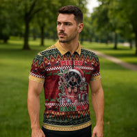 Dachshund Christmas Zipper Polo Shirt Merry Dachmas - Wonder Print Shop