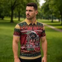 Dachshund Christmas Zipper Polo Shirt Merry Dachmas - Wonder Print Shop