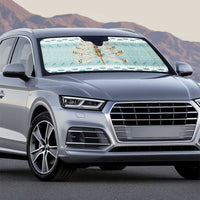 Dragonfly Christmas Auto Sun Shade Frosty Minty Xmas Tree - Wonder Print Shop