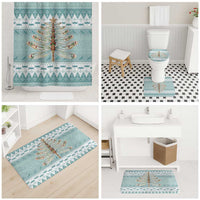 Dragonfly Christmas Bathroom Set Frosty Minty Xmas Tree - Wonder Print Shop