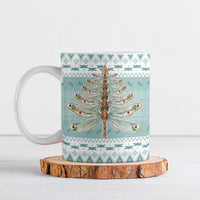 Dragonfly Christmas Ceramic Mug Frosty Minty Xmas Tree - Wonder Print Shop