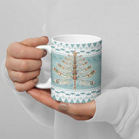 Dragonfly Christmas Ceramic Mug Frosty Minty Xmas Tree - Wonder Print Shop