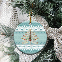 Dragonfly Christmas Ceramic Ornament Frosty Minty Xmas Tree - Wonder Print Shop