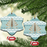 Dragonfly Christmas Ceramic Ornament Frosty Minty Xmas Tree - Wonder Print Shop