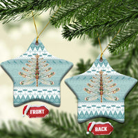 Dragonfly Christmas Ceramic Ornament Frosty Minty Xmas Tree - Wonder Print Shop