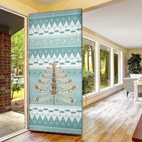 Dragonfly Christmas Door Cover Frosty Minty Xmas Tree - Wonder Print Shop