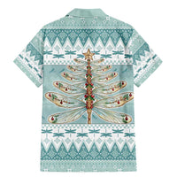 Dragonfly Christmas Family Matching Mermaid Dress and Hawaiian Shirt Frosty Minty Xmas Tree - Wonder Print Shop