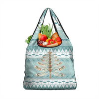 Dragonfly Christmas Grocery Bag Frosty Minty Xmas Tree - Wonder Print Shop