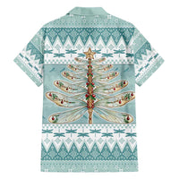 Dragonfly Christmas Hawaiian Shirt Frosty Minty Xmas Tree - Wonder Print Shop