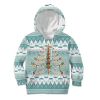 Dragonfly Christmas Kid Hoodie Frosty Minty Xmas Tree - Wonder Print Shop