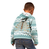 Dragonfly Christmas Kid Hoodie Frosty Minty Xmas Tree - Wonder Print Shop