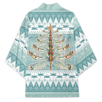 Dragonfly Christmas Kimono Frosty Minty Xmas Tree - Wonder Print Shop