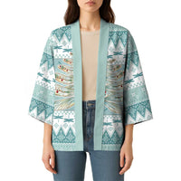 Dragonfly Christmas Kimono Frosty Minty Xmas Tree - Wonder Print Shop