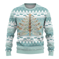 Dragonfly Christmas Ugly Christmas Sweater Frosty Minty Xmas Tree - Wonder Print Shop