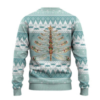 Dragonfly Christmas Ugly Christmas Sweater Frosty Minty Xmas Tree - Wonder Print Shop