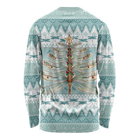 Dragonfly Christmas Long Sleeve Shirt Frosty Minty Xmas Tree - Wonder Print Shop