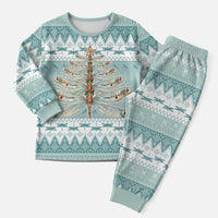 Dragonfly Christmas Pajama Set Frosty Minty Xmas Tree - Wonder Print Shop