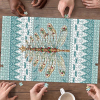 Dragonfly Christmas Puzzle Frosty Minty Xmas Tree - Wonder Print Shop