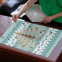 Dragonfly Christmas Puzzle Frosty Minty Xmas Tree - Wonder Print Shop