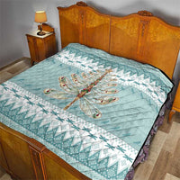 Dragonfly Christmas Quilt Frosty Minty Xmas Tree - Wonder Print Shop