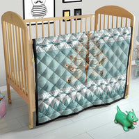 Dragonfly Christmas Quilt Frosty Minty Xmas Tree - Wonder Print Shop