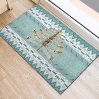 Dragonfly Christmas Rubber Doormat Frosty Minty Xmas Tree - Wonder Print Shop