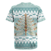 Dragonfly Christmas Rugby Jersey Frosty Minty Xmas Tree - Wonder Print Shop