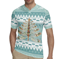 Dragonfly Christmas Rugby Jersey Frosty Minty Xmas Tree - Wonder Print Shop