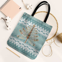 Dragonfly Christmas Tote Bag Frosty Minty Xmas Tree - Wonder Print Shop